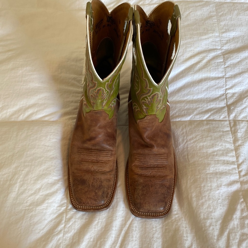 Justin square toe cowboy boots